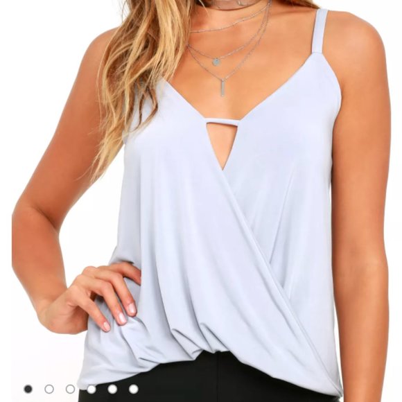 Lulus Tops - Lulus Loops-y Daisy Grey Top